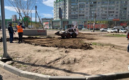 Работа мини-погрузчика