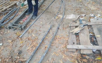 Асфальтирование возле цирка в Саратове